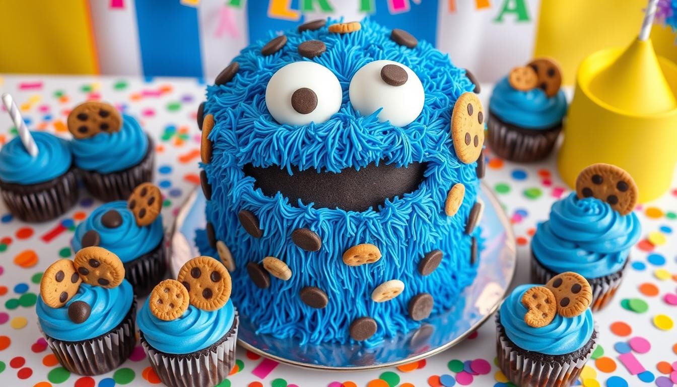 Cookie Monster Cake & Cupcakes: A Sweet Adventure!